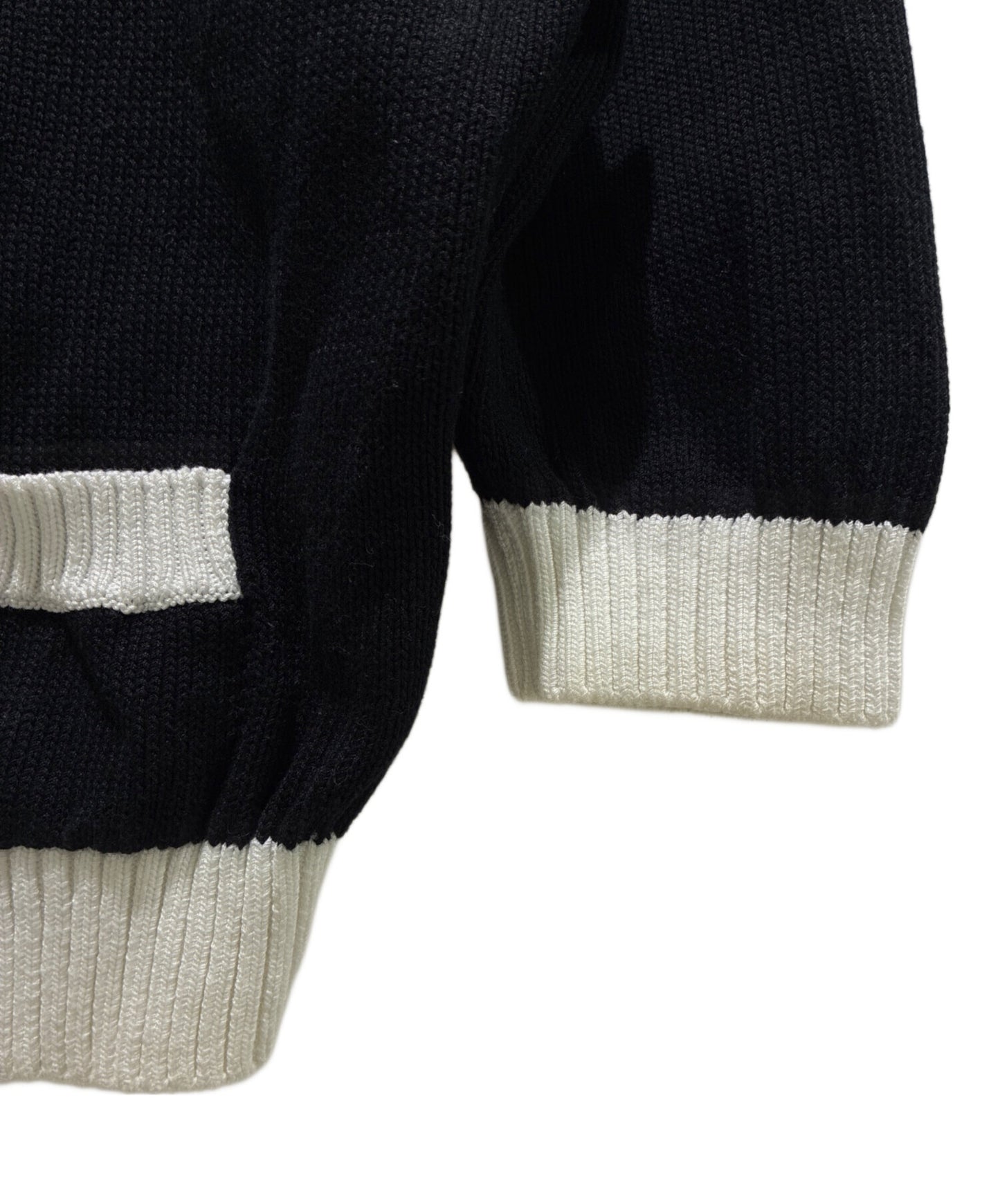 [Pre-owned] PRADA Triangle Logo Cropped Cotton Crew Neck Sweater / Short Sleeve Knit / Short Sleeve Knit / Knit Pullover P24I1R 1ZO5