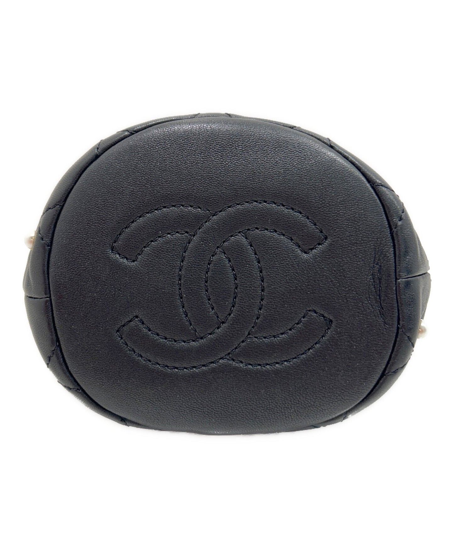 [Pre-owned] CHANEL Costume pearl drawstring shoulder bag / Coco Mark AS2518