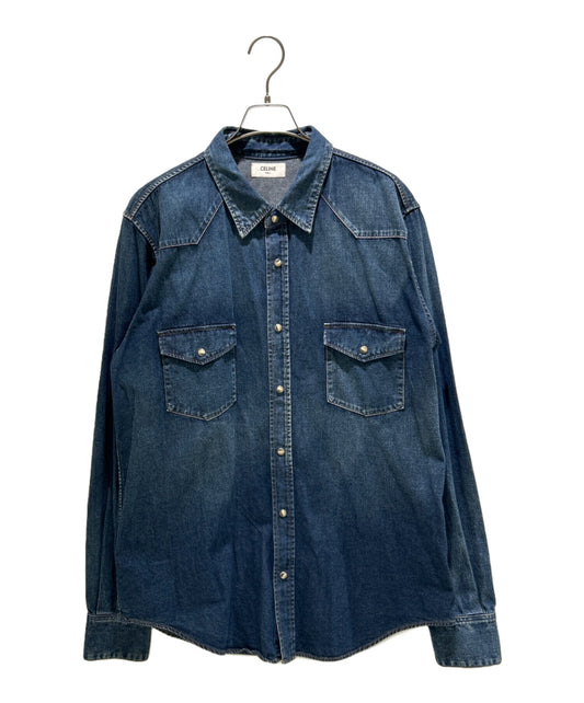 [Pre-owned] CELINE Western denim shirt 2T014133G