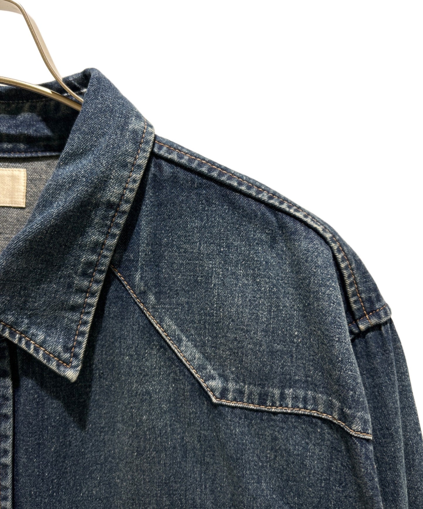 [Pre-owned] CELINE Western denim shirt 2T014133G