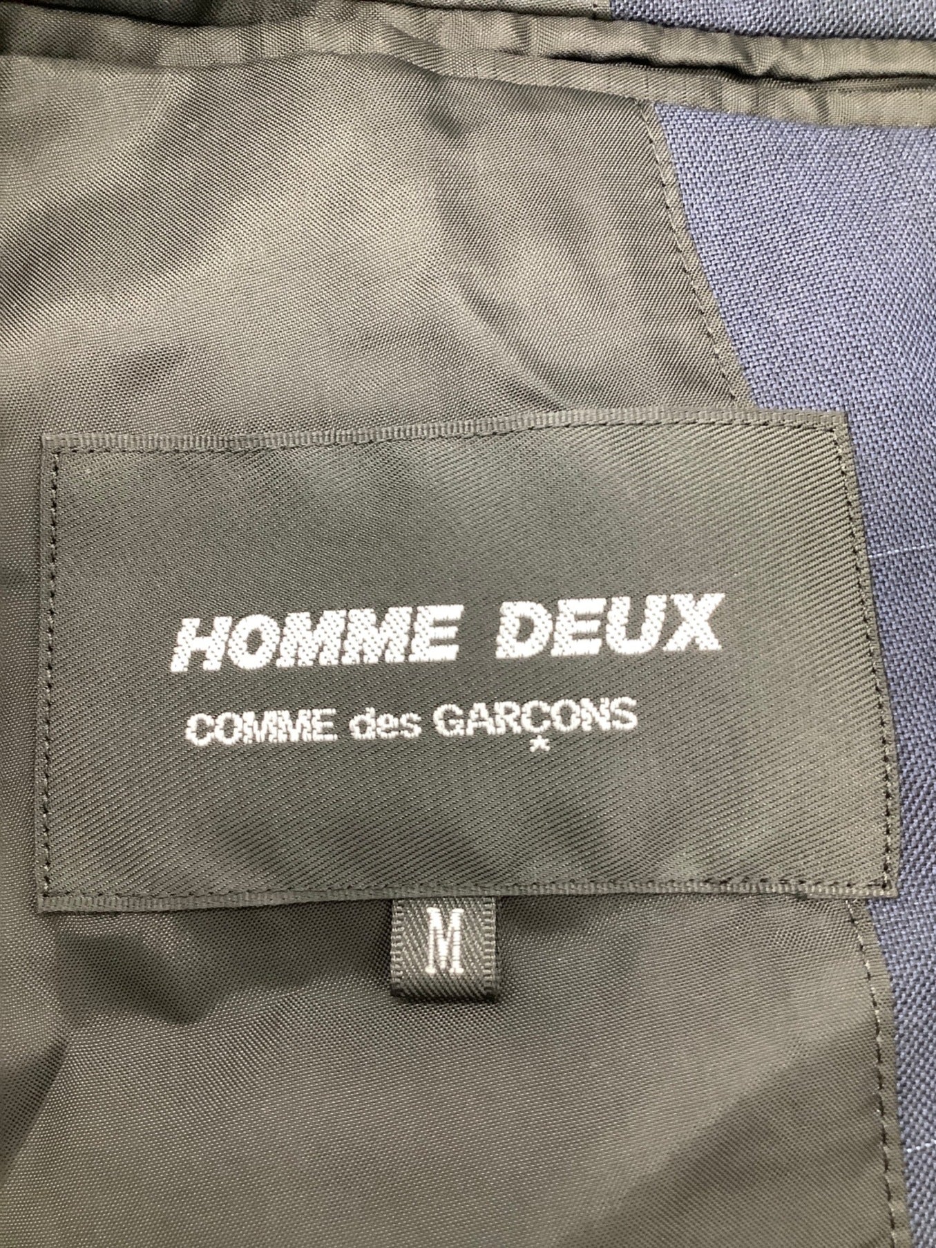 Comme des Garcons Homme Deux夹克，带有不同的材料开关DE-J037