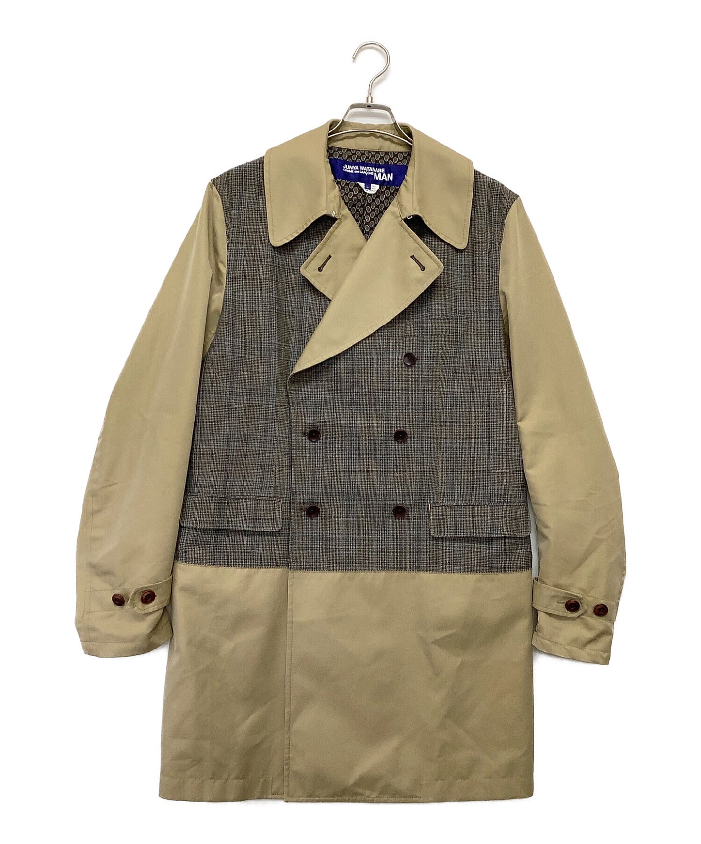 Comme des Garcons Junya Watanabe Man Glen Check Switched Coat Coat We-C003