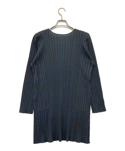 [Pre-owned] PLEATS PLEASE Pleated dress with all-over pattern