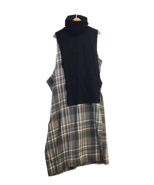 Y Check Wide Dress Dress YC-D06-801