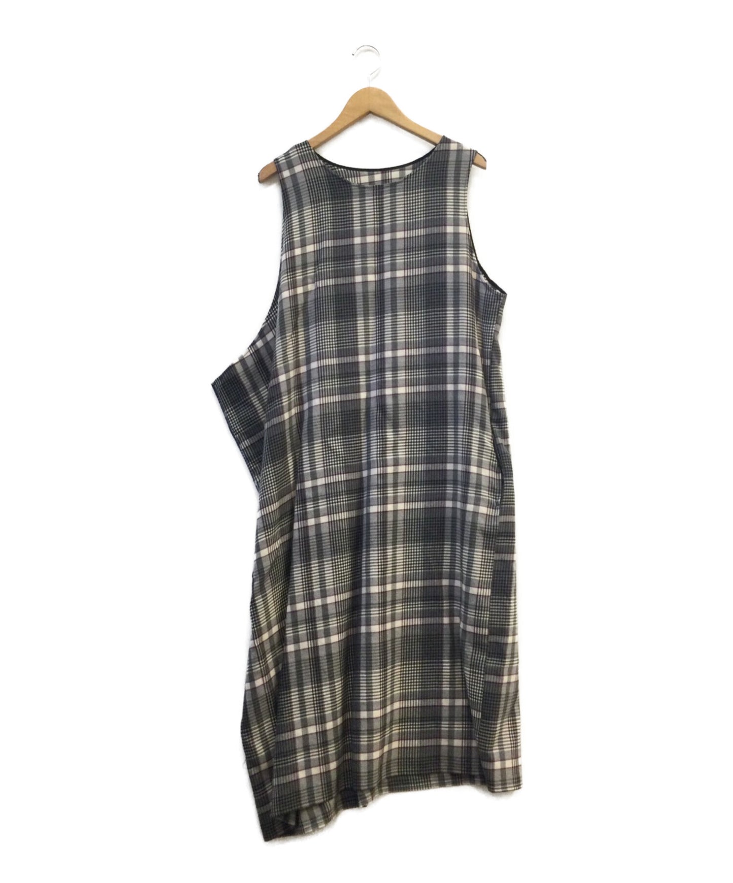 [Pre-owned] Y's Wide Check Sleeveless Dress YC-D06-801