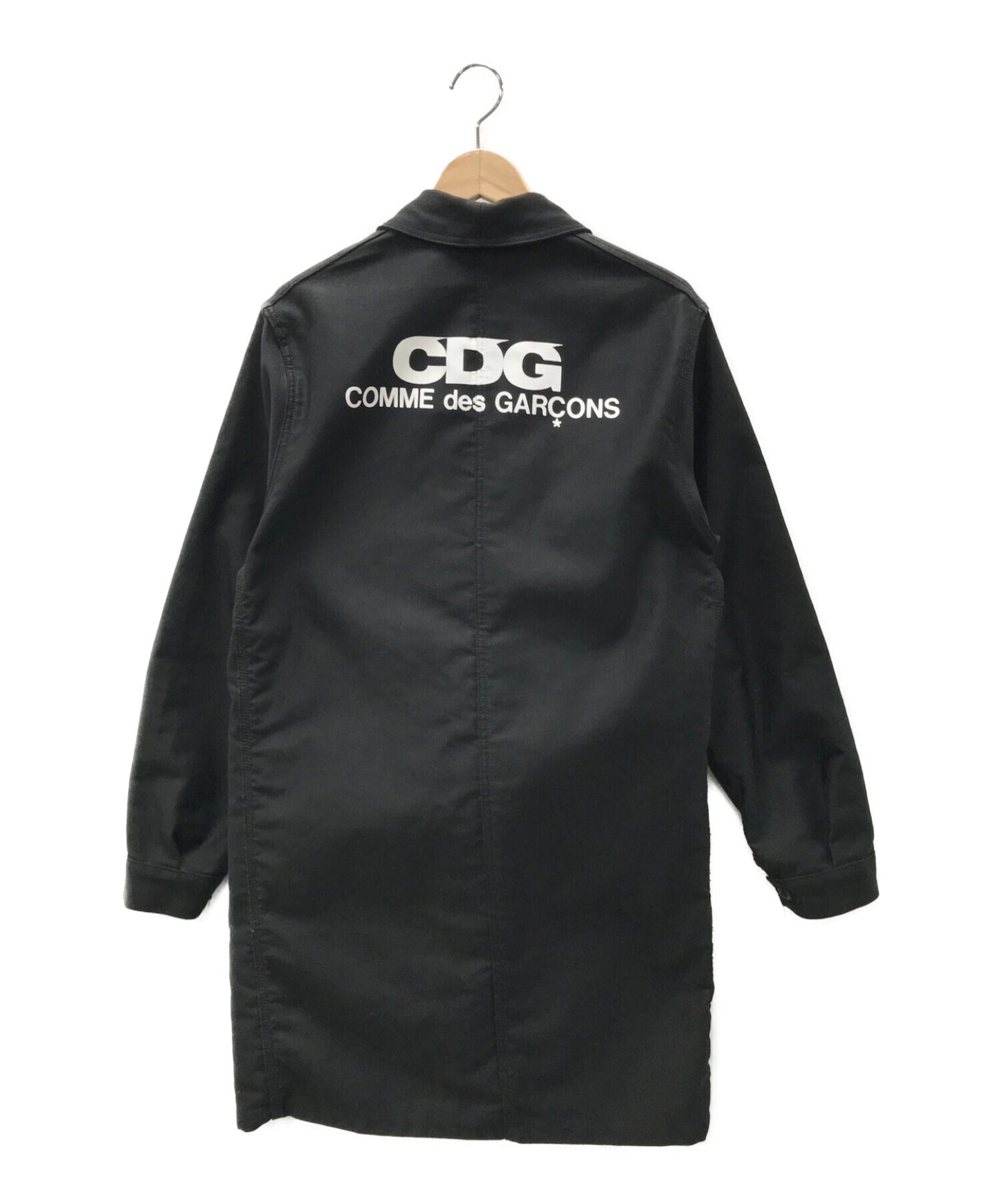 Comme des Garcons Back 로고 프린트 작업 코트 SZ-J009