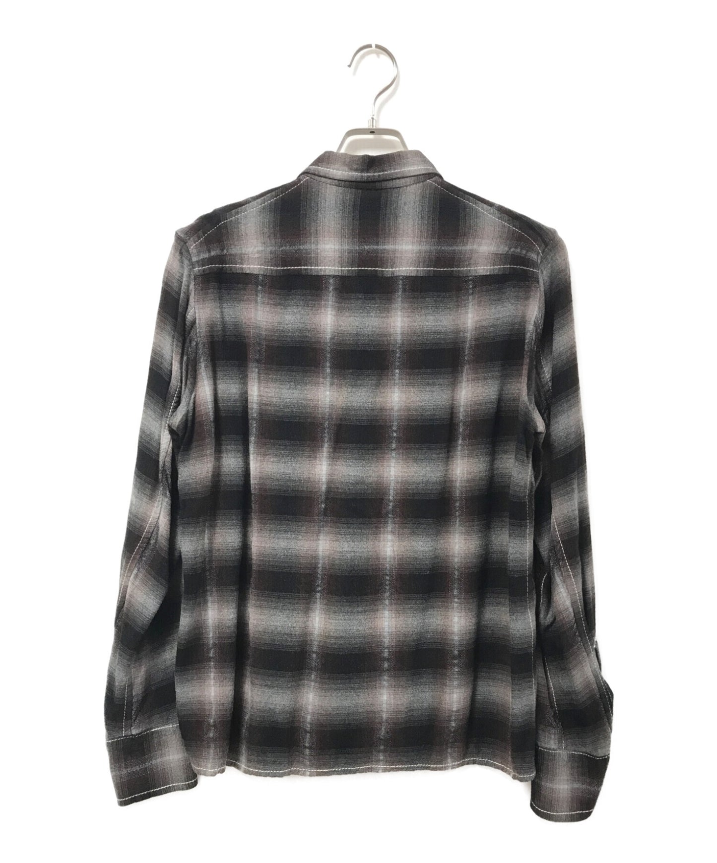 NUMBER (N)INE Ombre Check Rayon Shirt F08-NS007