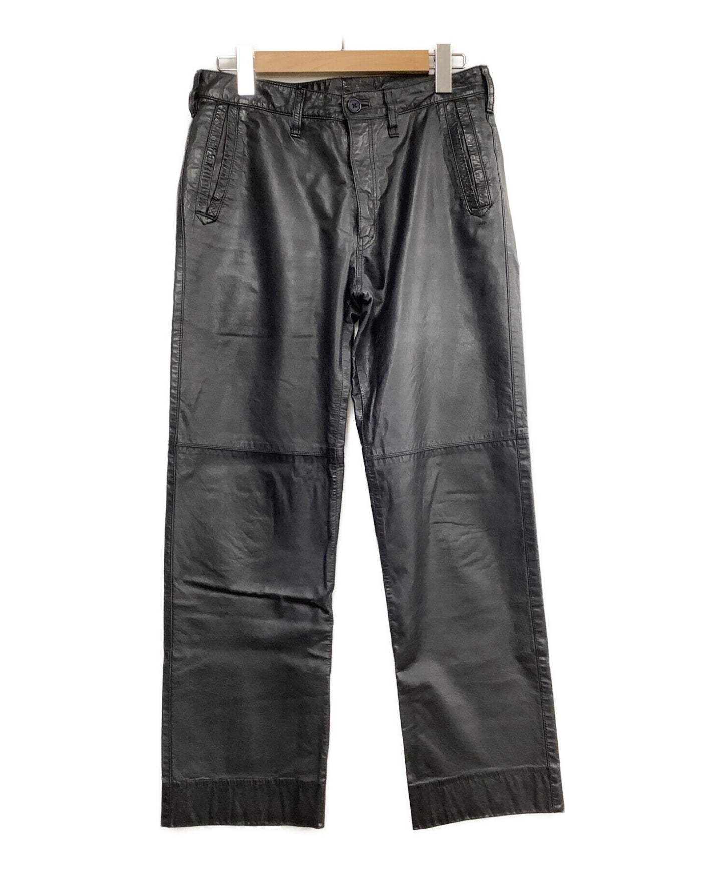 ISSEY MIYAKE MEN leather pants ME13LF004