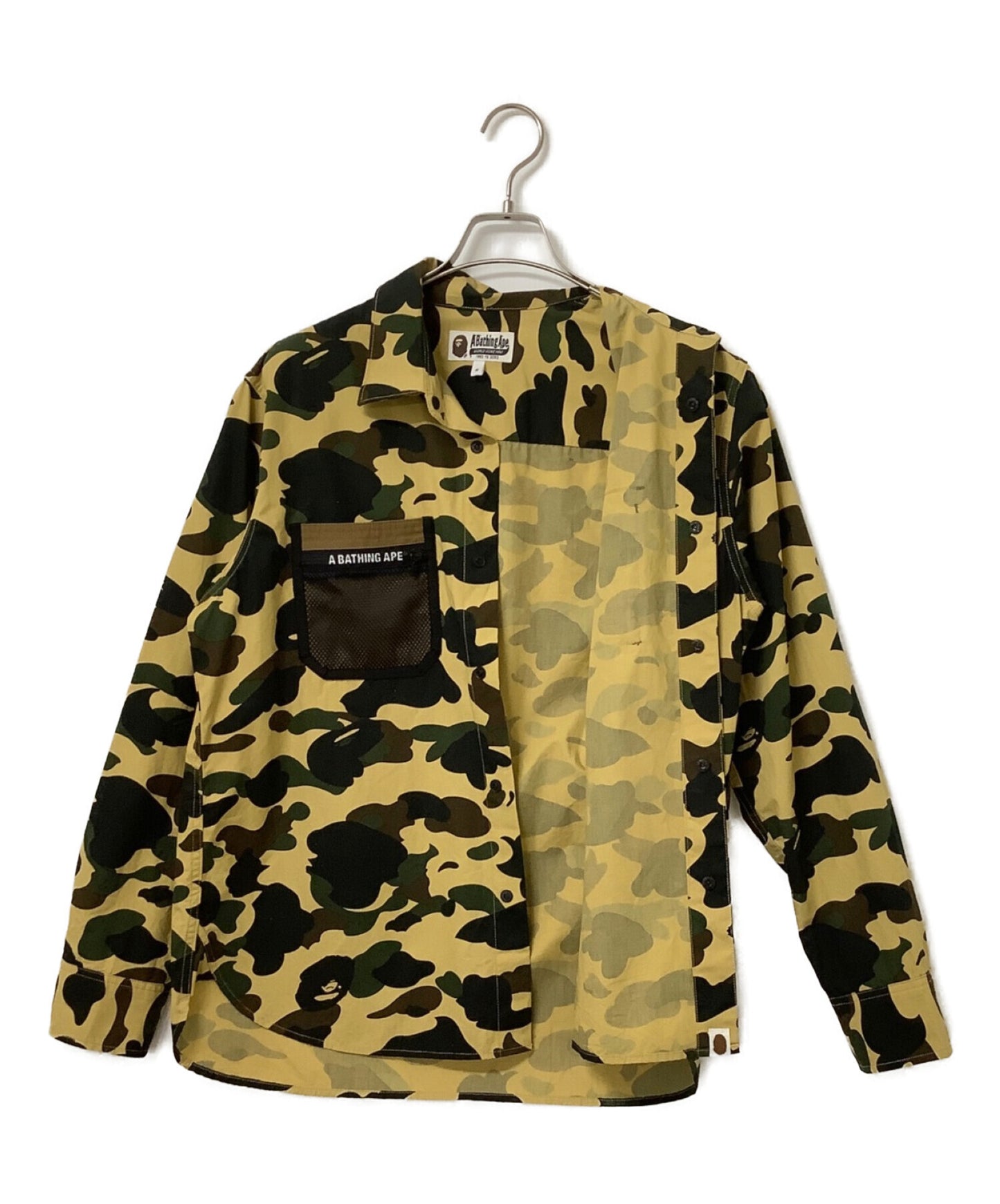 [Pre-owned] A BATHING APE 1ST CAMO OUTDOOR DETAIL POCKET RELAXED FIT SHIRT 001SHI801004M