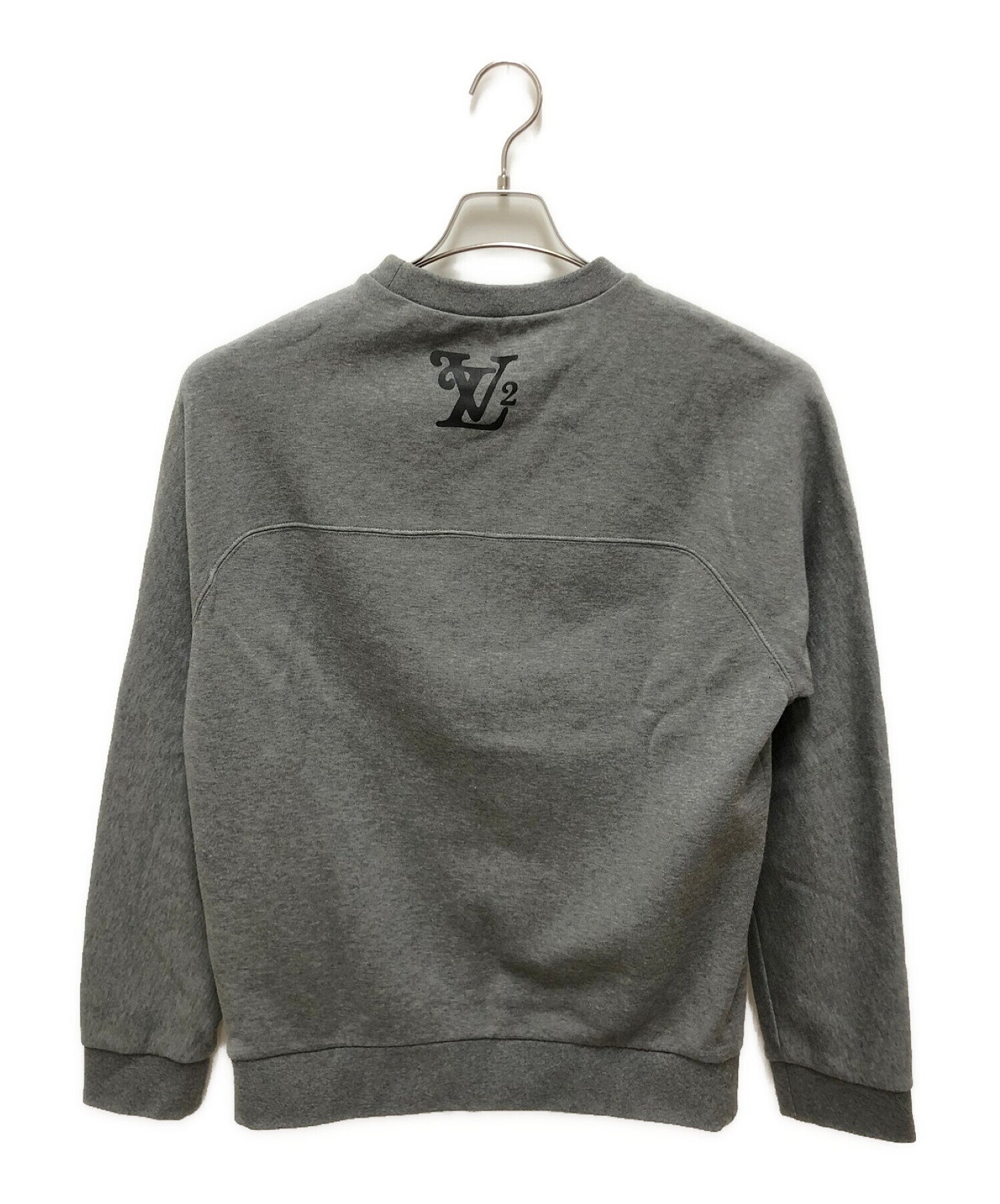 LOUIS VUITTON Size M Navy Grey Knitted Crew-Neck Sweater – Sui