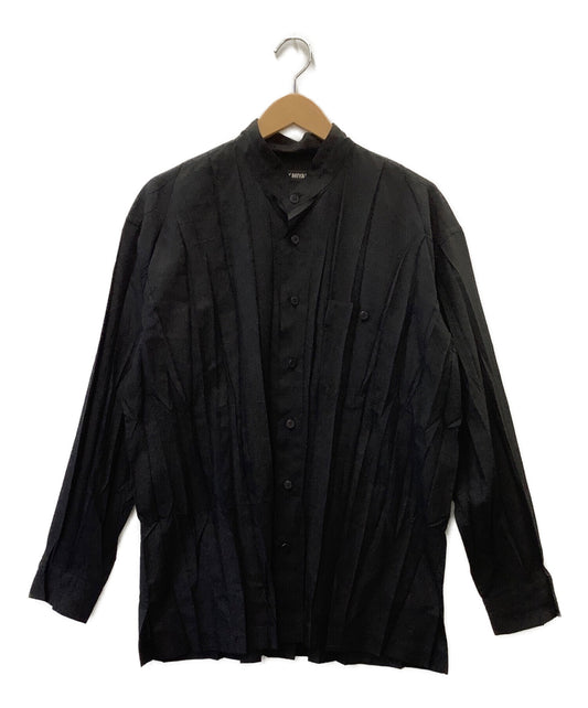 [Pre-owned] ISSEY MIYAKE Pleated band collar shirt