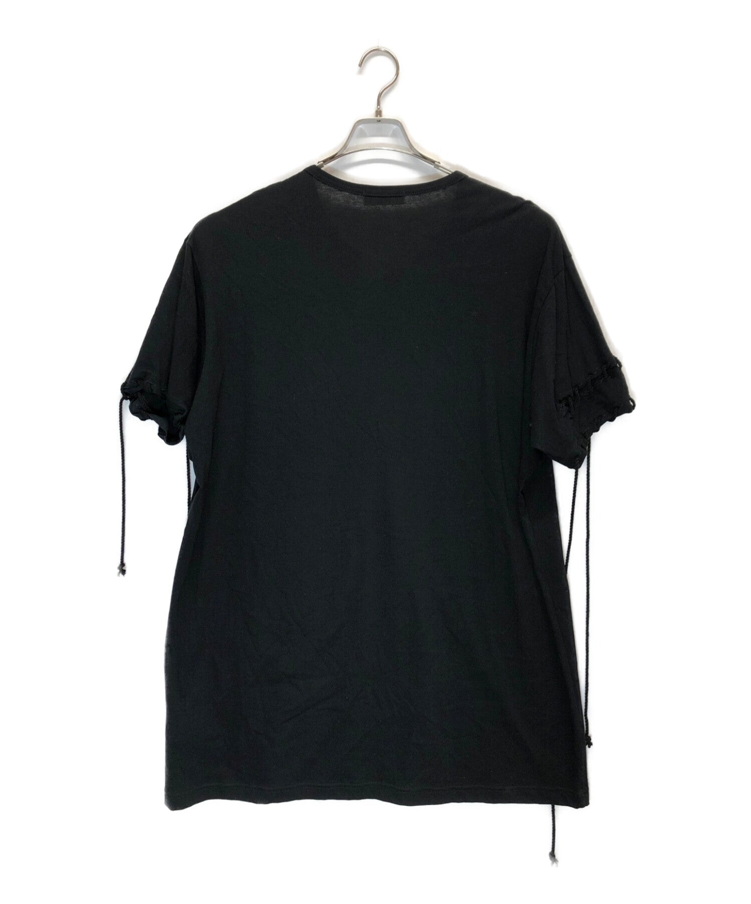 [Pre-owned] YOHJI YAMAMOTO Lace-up Round Neck Short Sleeve T-Shirt  HH-T29-083