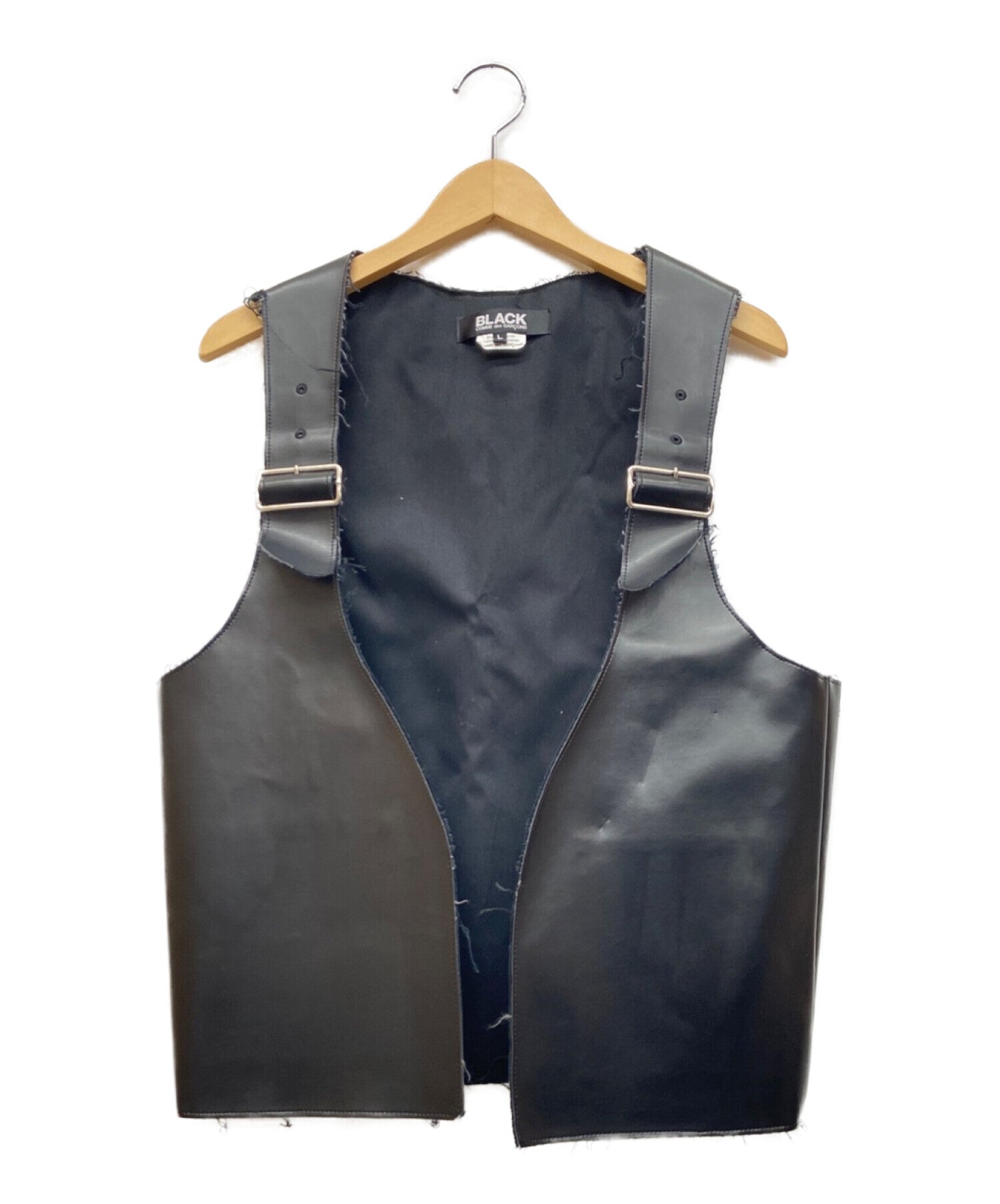 COMME des GARCONS BLACK Leather Vest M - アウター