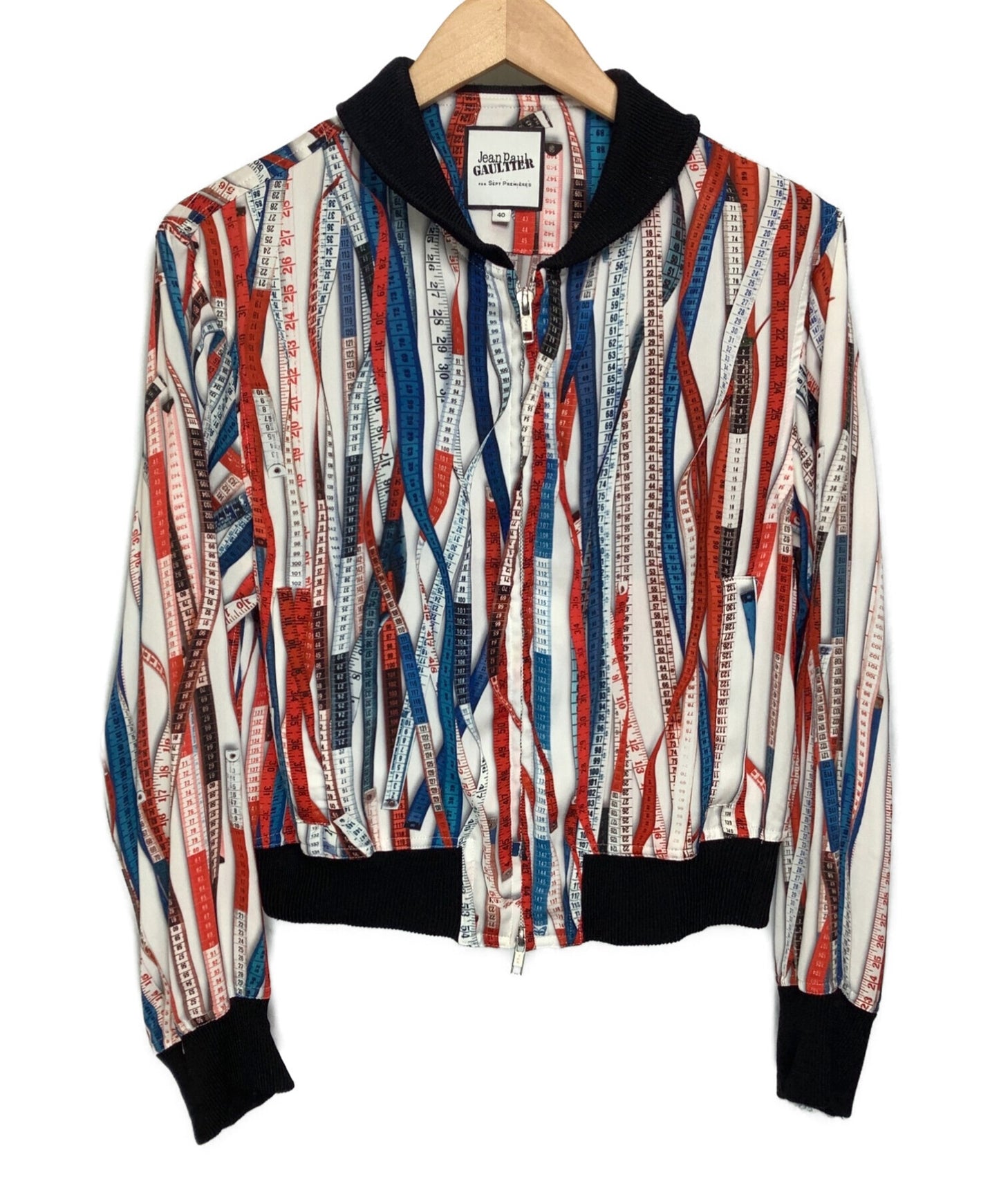 [Pre-owned] Jean Paul Gaultier Zip Blouson with All-Over Pattern JPT011