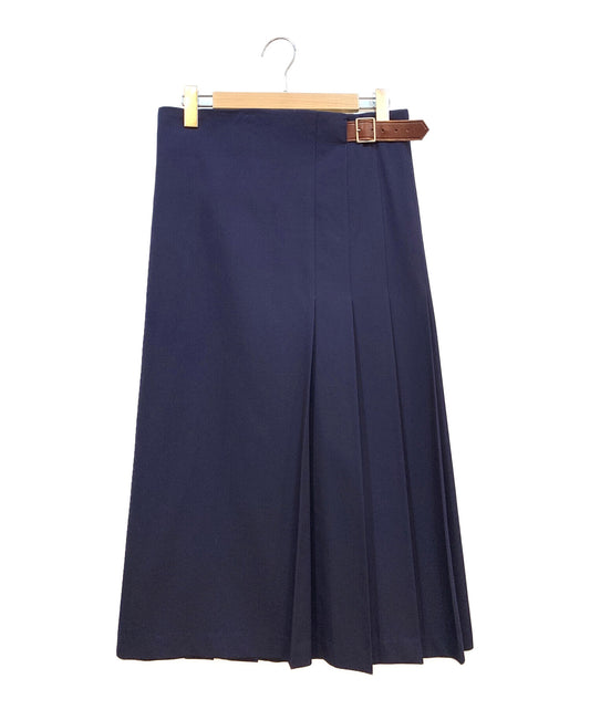 Robe de Chambre Comme Des Garcons Wool Gaber Long Pleated Skirt RS-10001m