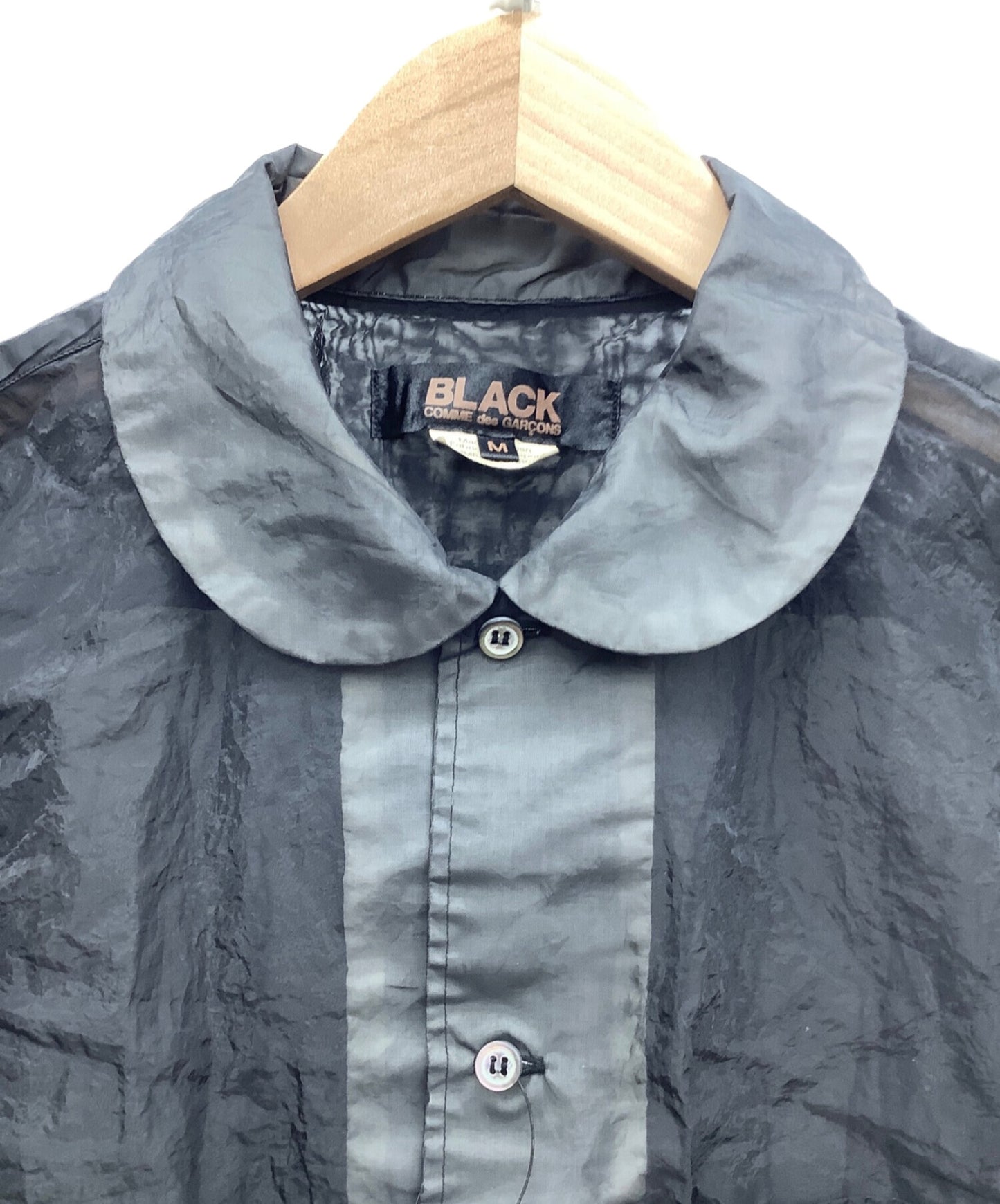 [Pre-owned] BLACK COMME des GARCONS Wrinkled sheer shirt 1F-B023