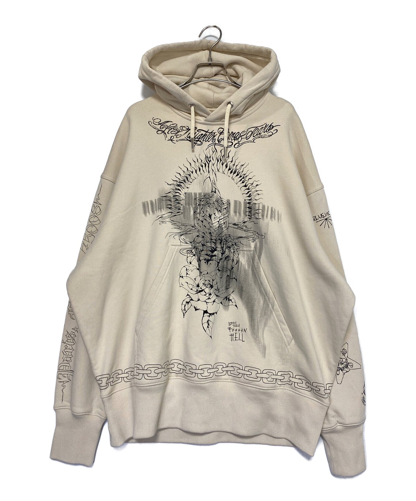 [Pre-owned] GIVENCHY Oversized Printed Jersey Hell Hoodie BMJOBF3Y69
