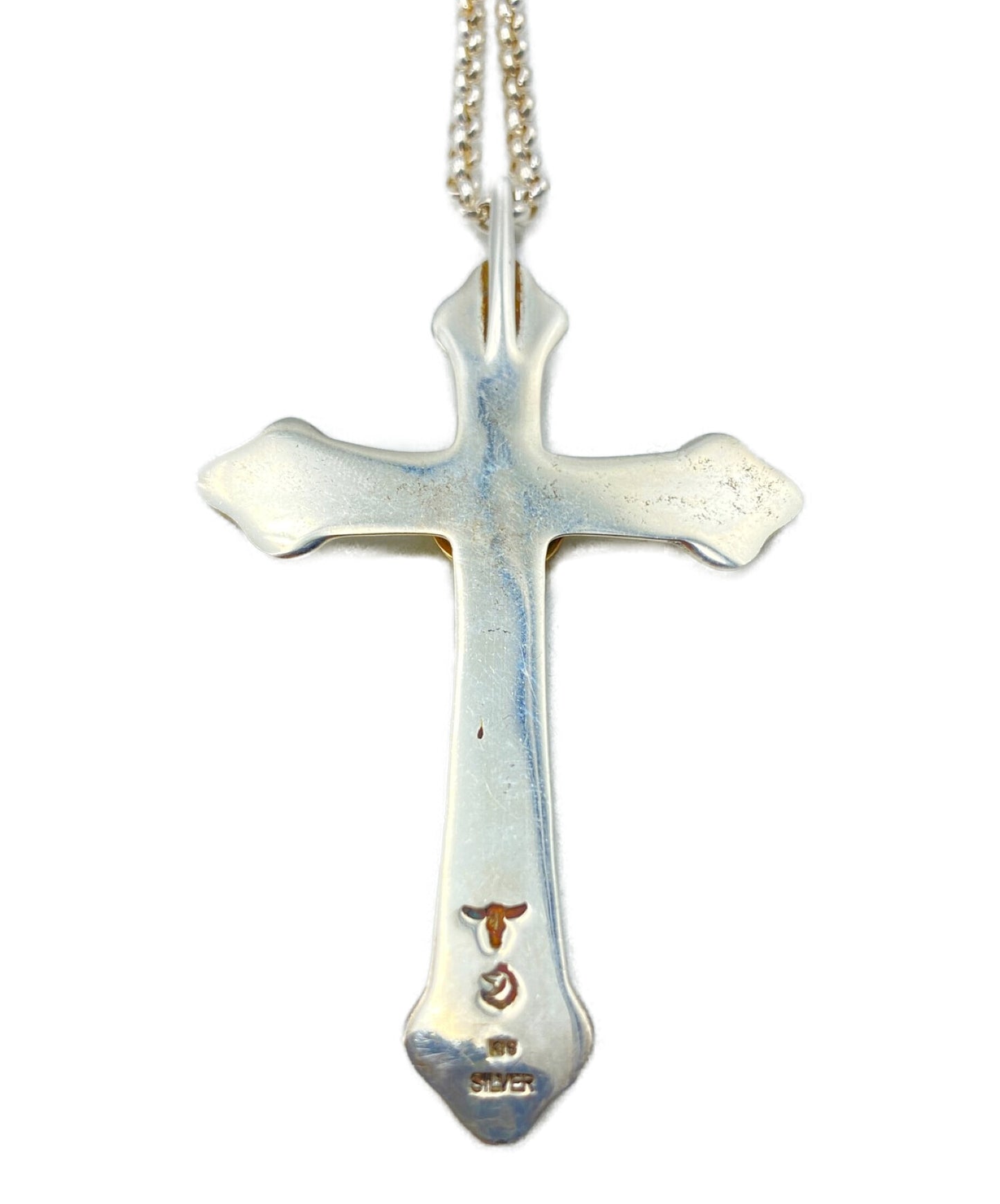 [Pre-owned] Tady & King Large Cross GP Longhorn Metal Necklace Top