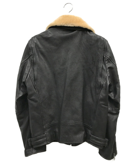 Yohji Yamamoto Pour Homme Horse Leather Boa Rider Jacket HC-Y01-703