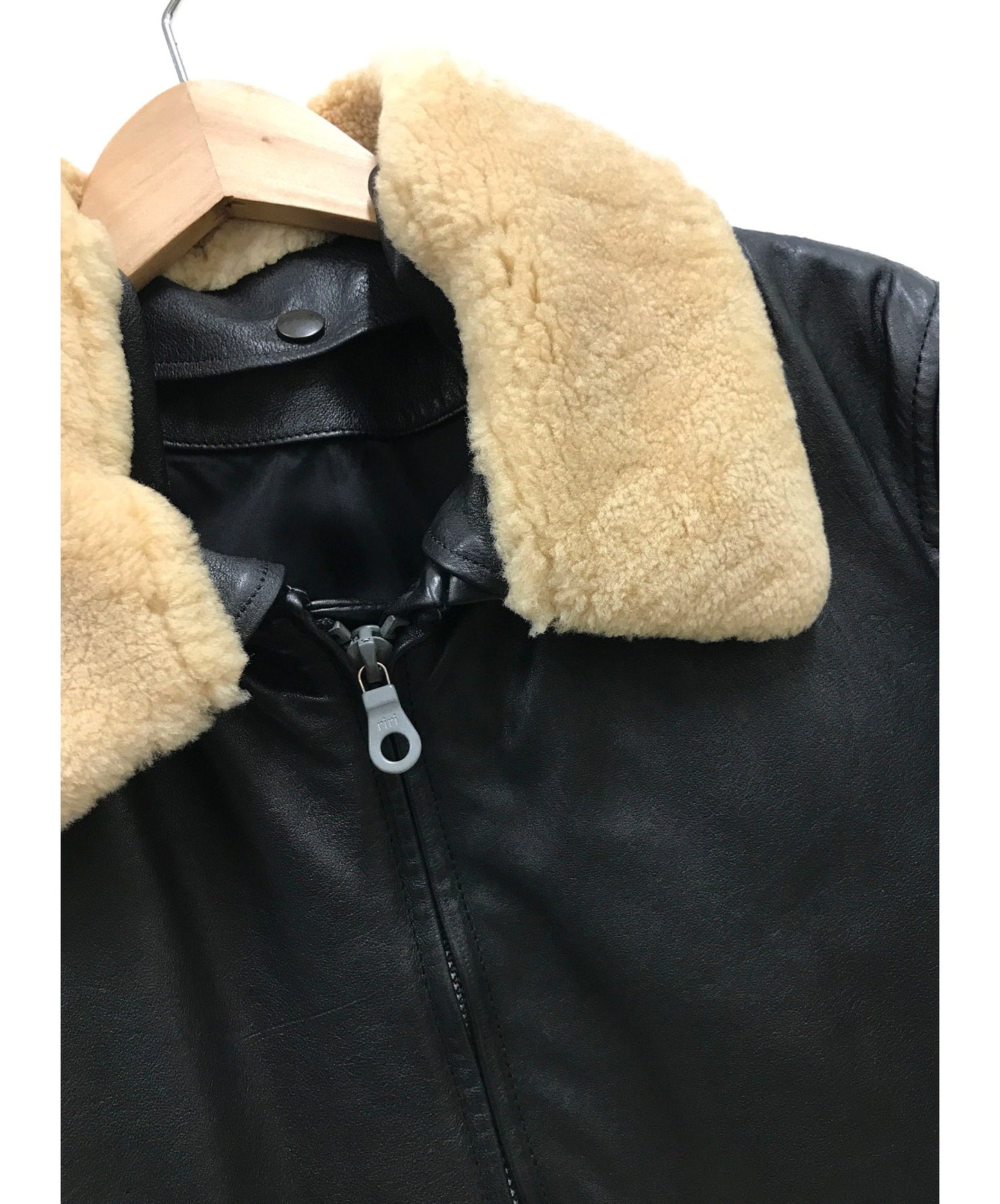 Yohji Yamamoto POUR HOMME Horse Leather Collar Boa Rider Jacket HC-Y01-703