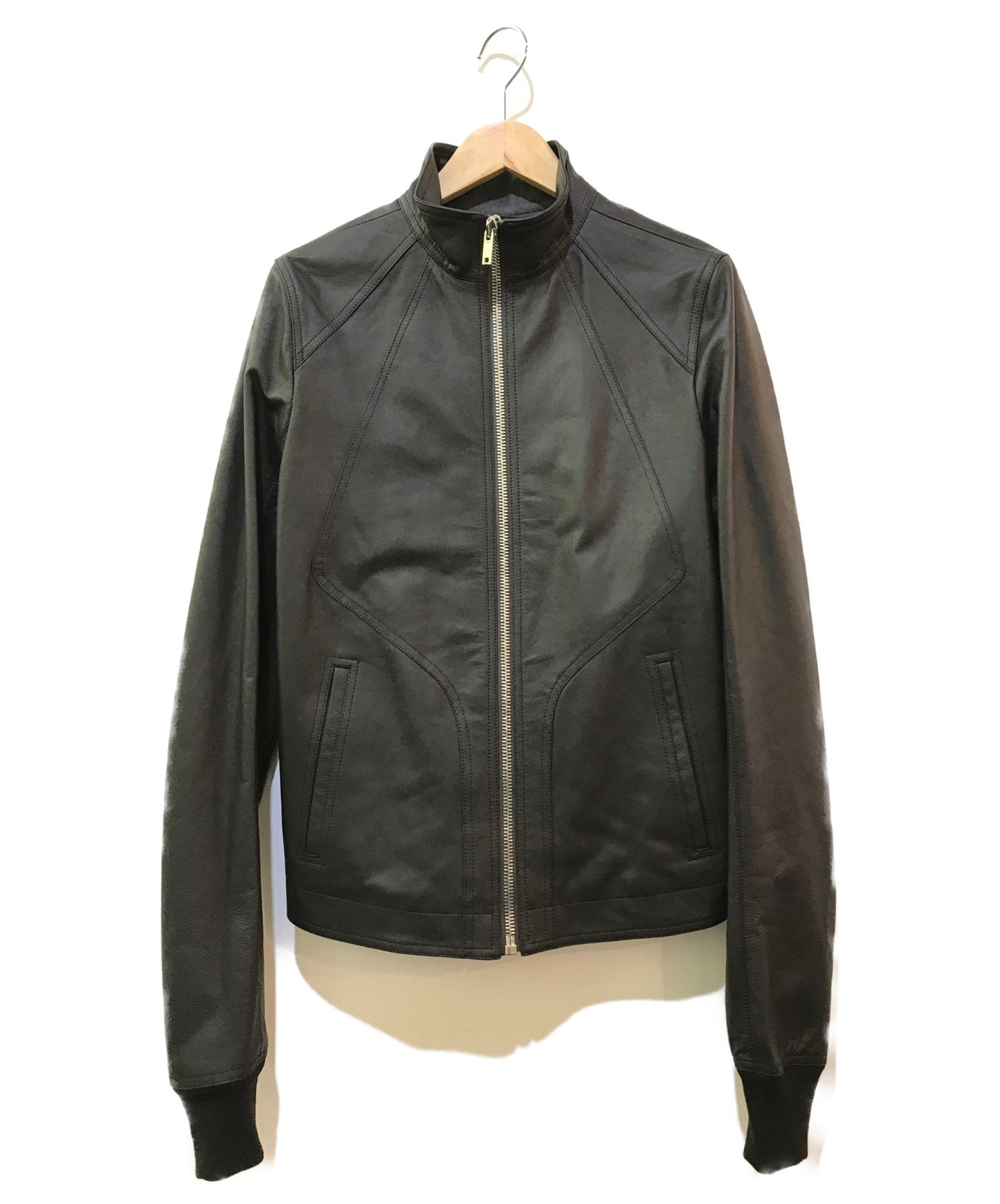 [Pre-owned] RICK OWENS Stand collar leather jacket RU21S6761