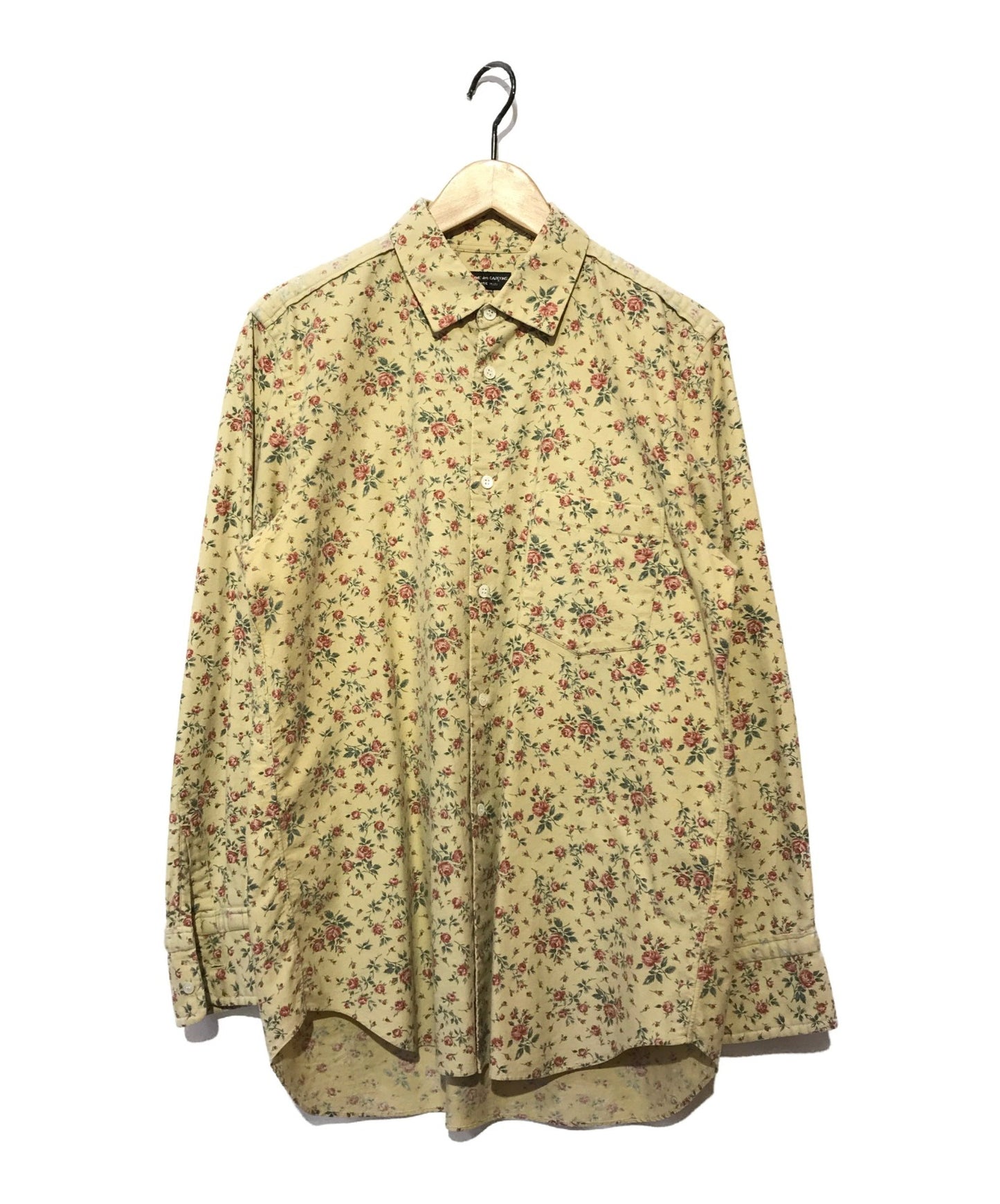 COMME des GARCONS HOMME PLUS 90s rose print cotton shirt PB-040160