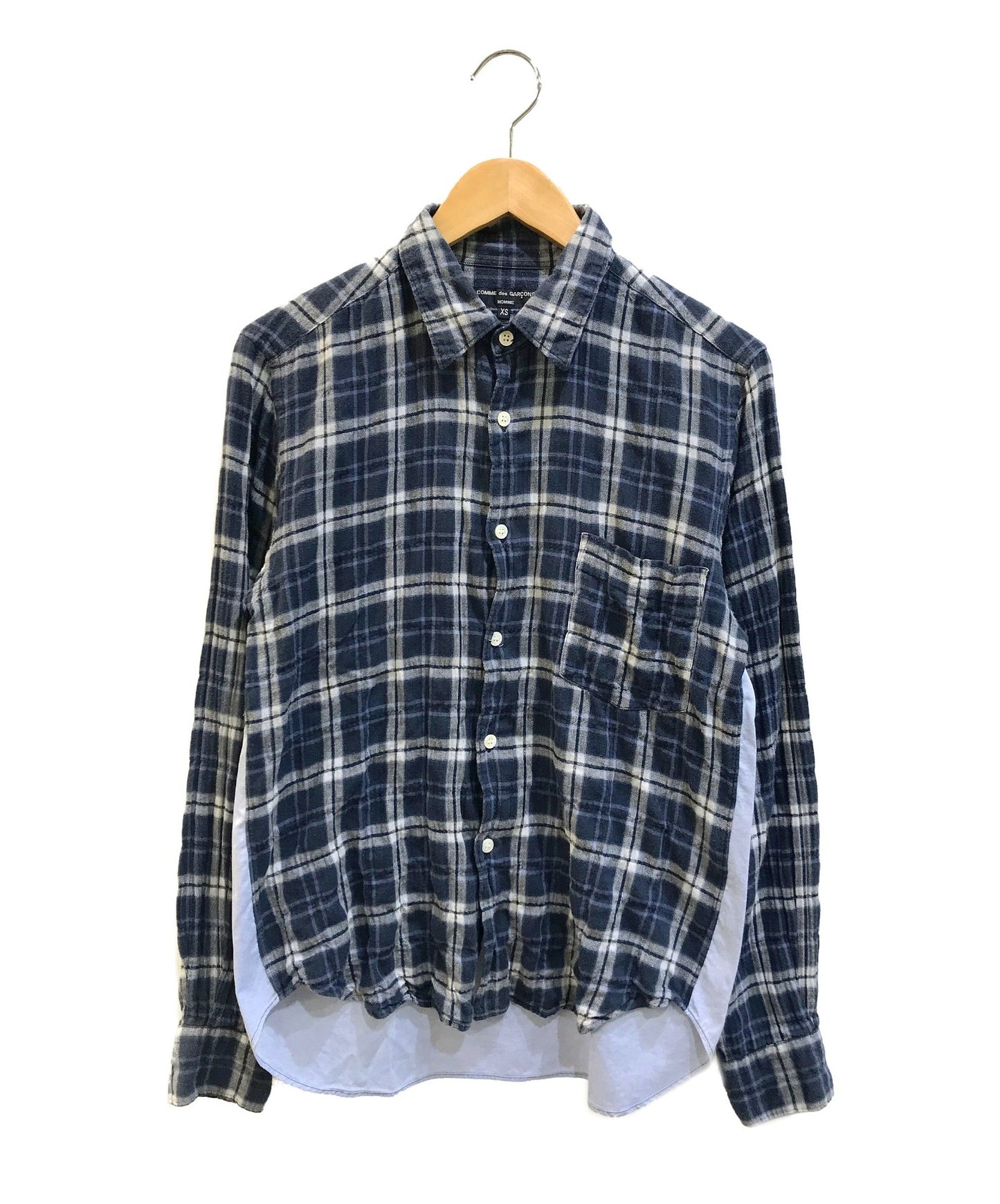 Comme des Garcons Homme Checked Flannel and Oxford Switch 셔츠 He-B125