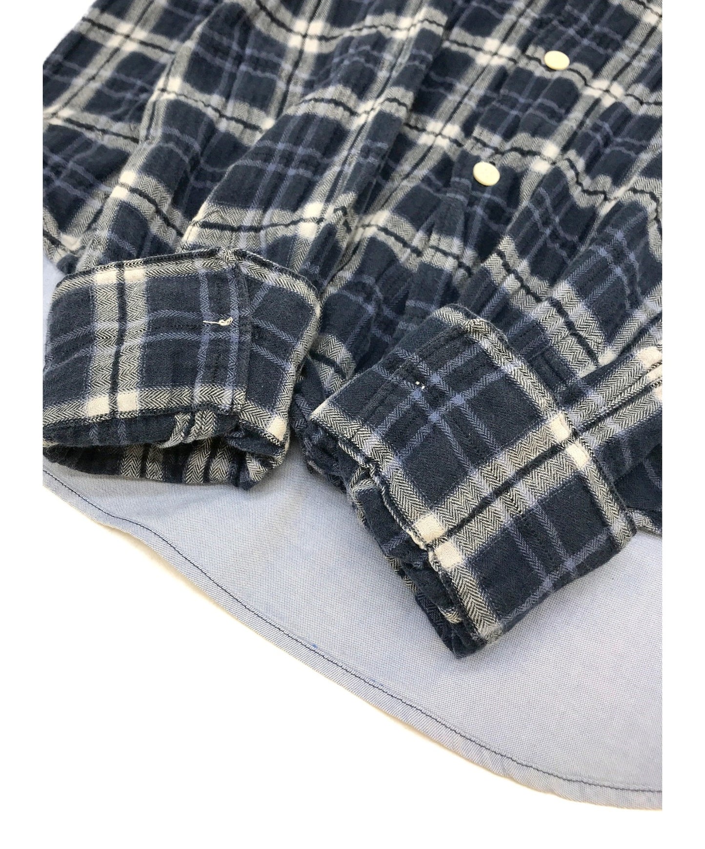 [Pre-owned] COMME des GARCONS HOMME Checked flannel and oxford switch shirt HE-B125