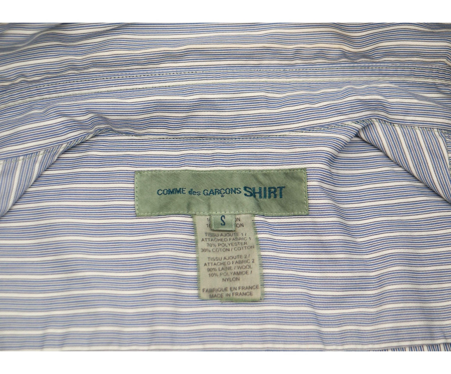 COMME des GARCONS SHIRT Panel Docking Stripe Shirt W19066