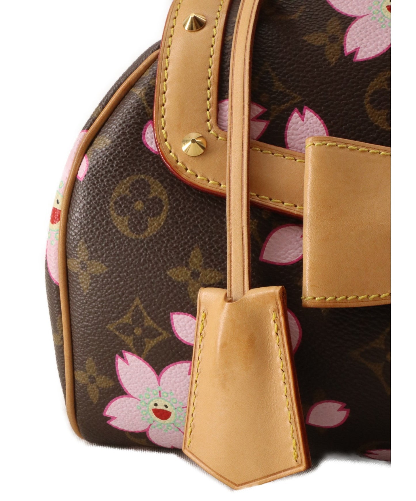 LOUIS VUITTON Handbag Sac Retro PM Cherry Blossom Ribbon M92012 Monogram  Brown