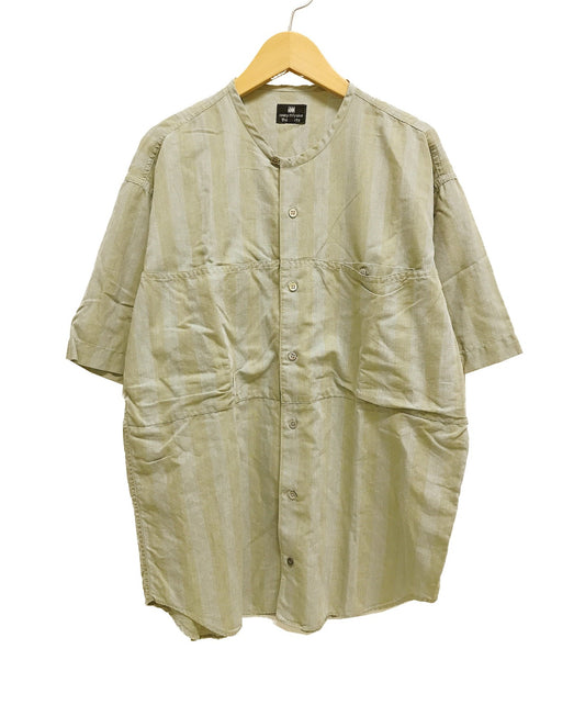 [Pre-owned] ISSEY MIYAKE Double-pocket collarless wide shirt 177563-A