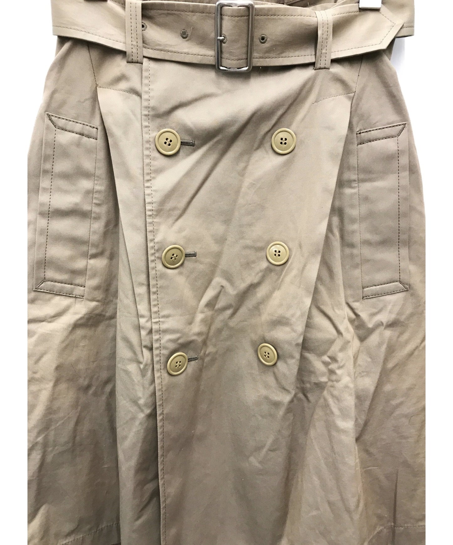 COMME DES GARCONS JUNYA WATANABE背部Tuck Trench Design Skirt AC2016 JS-S032