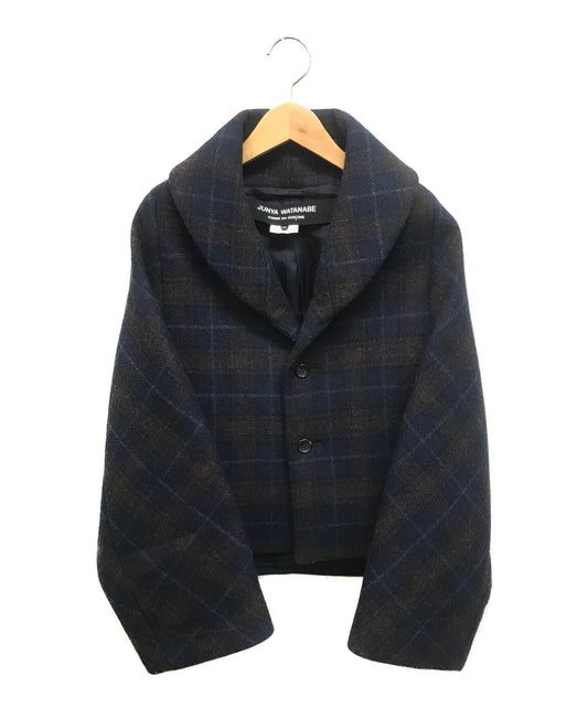 [Pre-owned] JUNYA WATANABE COMME des GARCONS Bonding Wool Check Shawl Collar Coat JR-J004