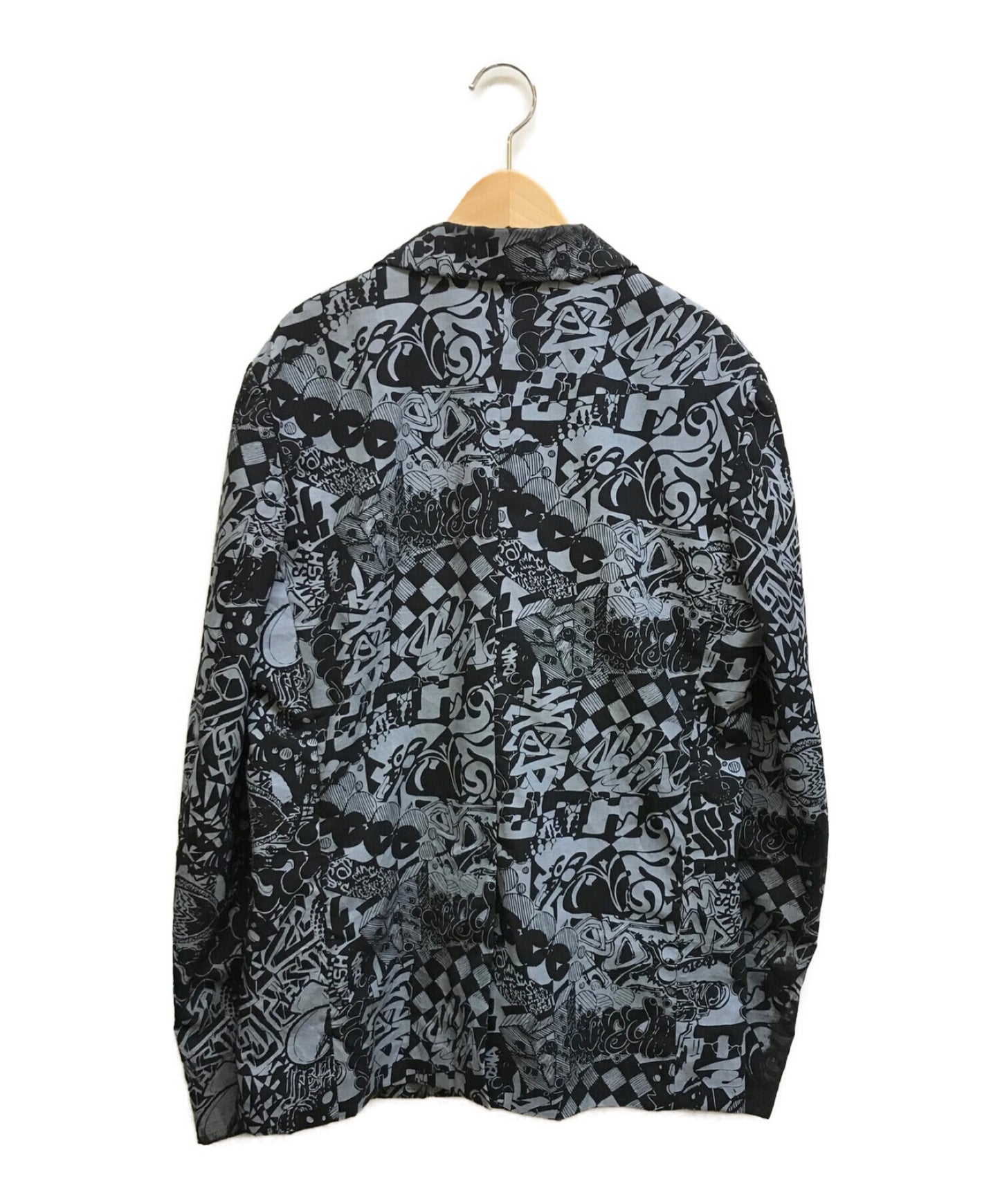 BLACK COMME des GARCONS Peaked lapel all-over print 3B jacket 1D-J033