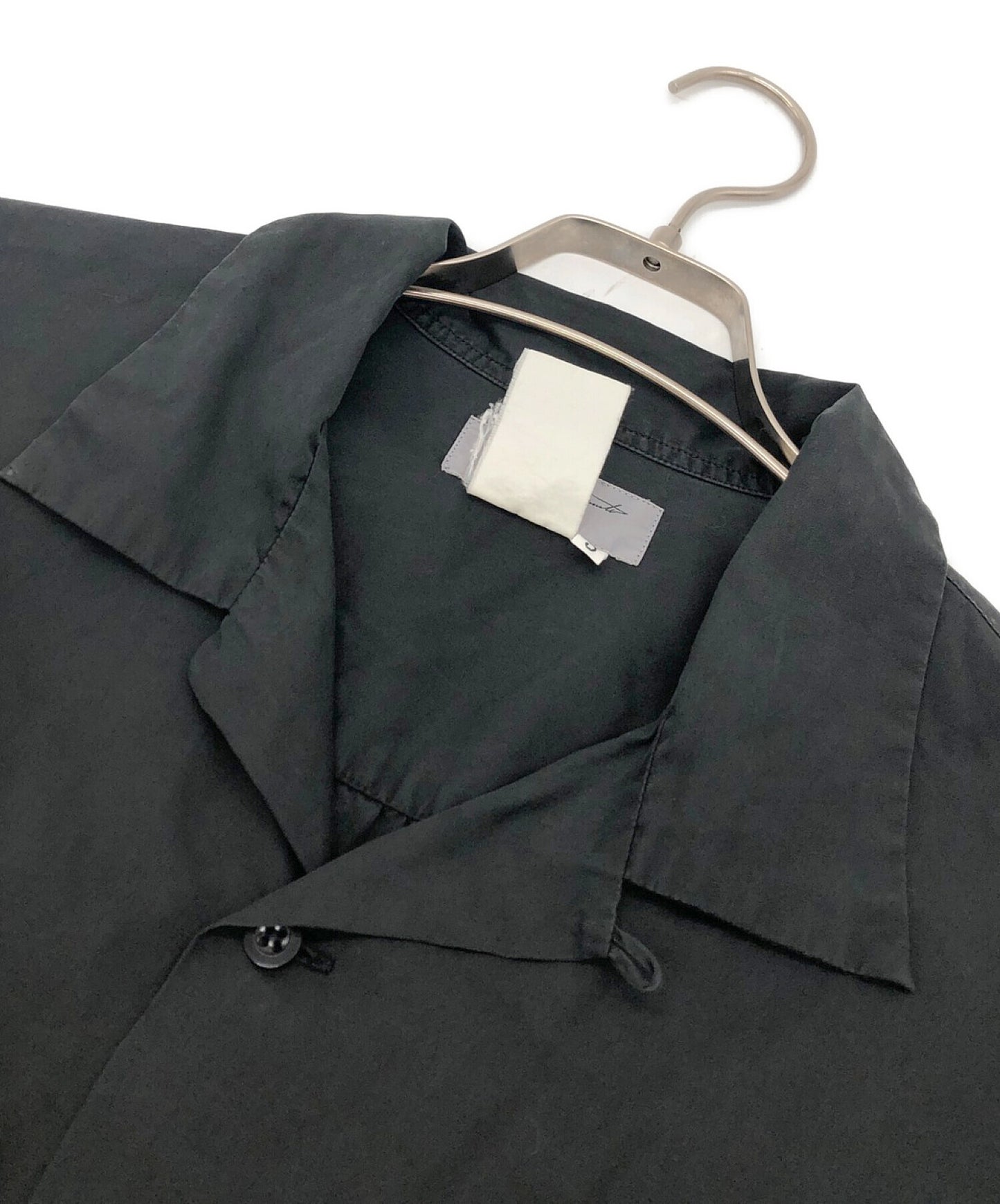 Yohji Yamamoto pour homme Double pocket broadcloth open collar shirt