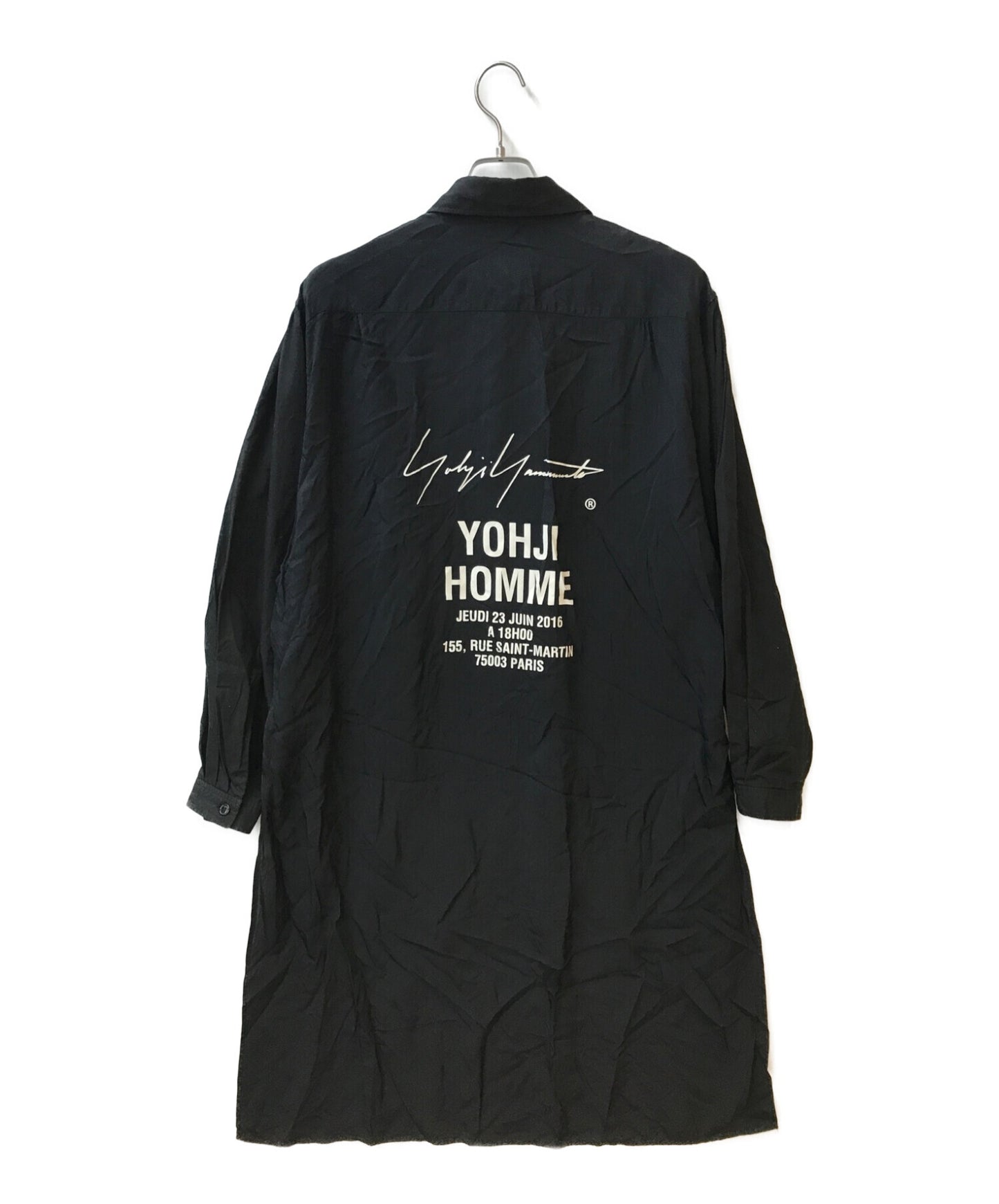 yohji yamamoto pour homme cupro 직원 셔츠 hw-b08-212