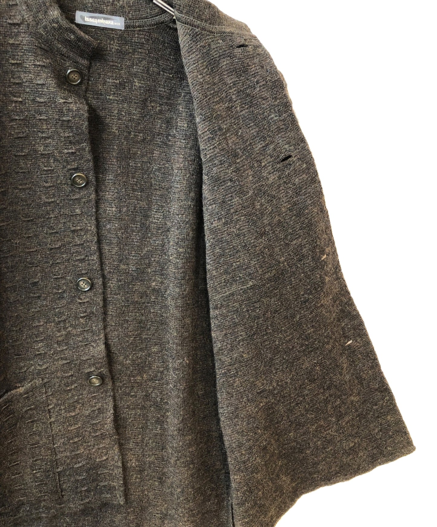 Issey Miyake 남자 양모 자카드 재킷 ME63517