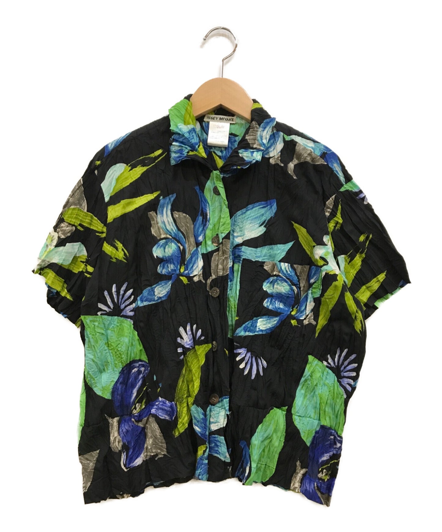 ISSEY MIYAKE WASHER PELEATS เสื้อ AloHA IM61-FJ972