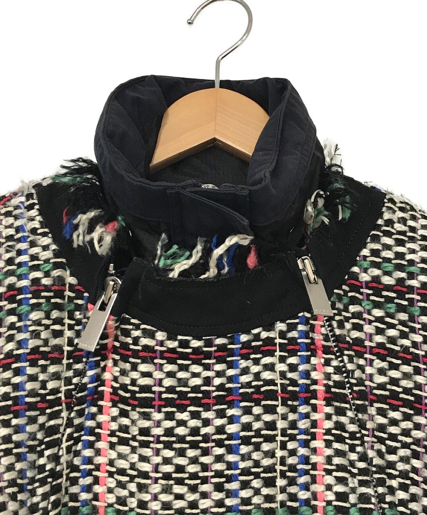 Sacai Tweed軍事碼頭外套