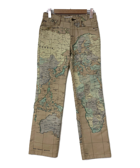 Pleats Please World Map Print Pants PP82-ZF852