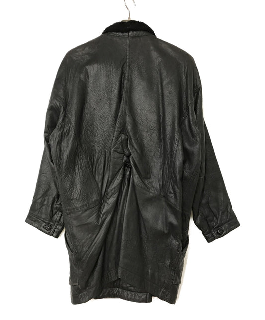 [Pre-owned] ISSEY MIYAKE MEN 80s Brush Tagram Leather Coat LG33056