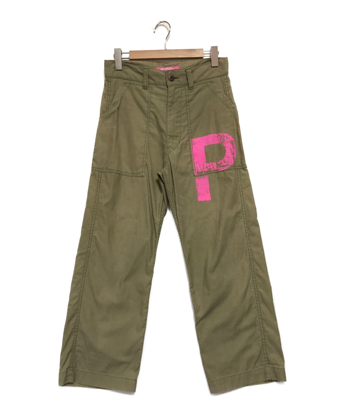 Junya Watanabe Comme des Garcons Man Pink P徽标Baker Pants UI-P020