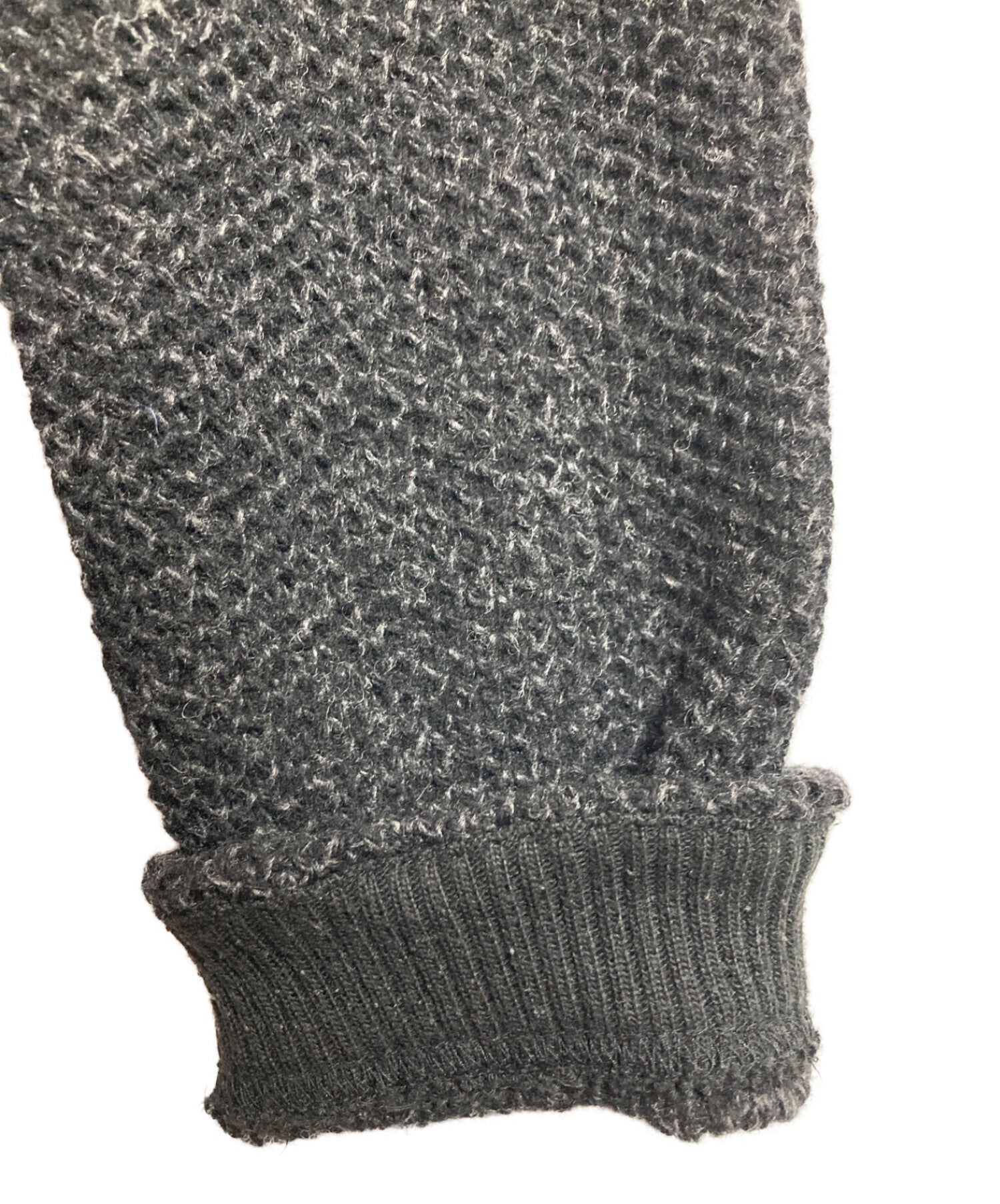 Junya Watanabe Comme offers des Garçons MAN Hthr. Grey V-Neck sweater with elbow patch