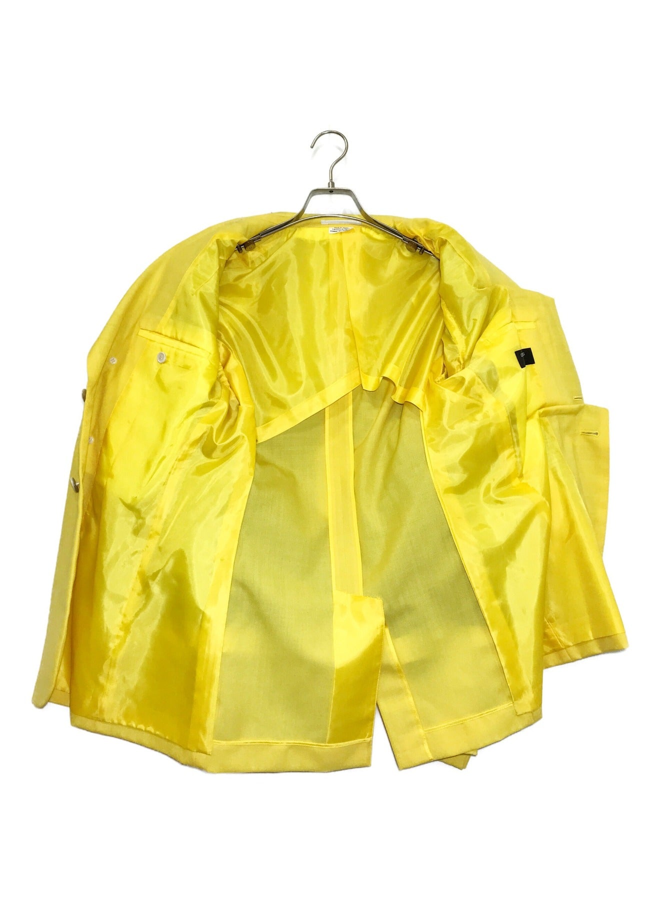 [Pre-owned] COMME des GARCONS Homme Plus CHROME/YELLOW DOUBLE LAYER BLAZER and DUAL WAISTBAND SHORTS