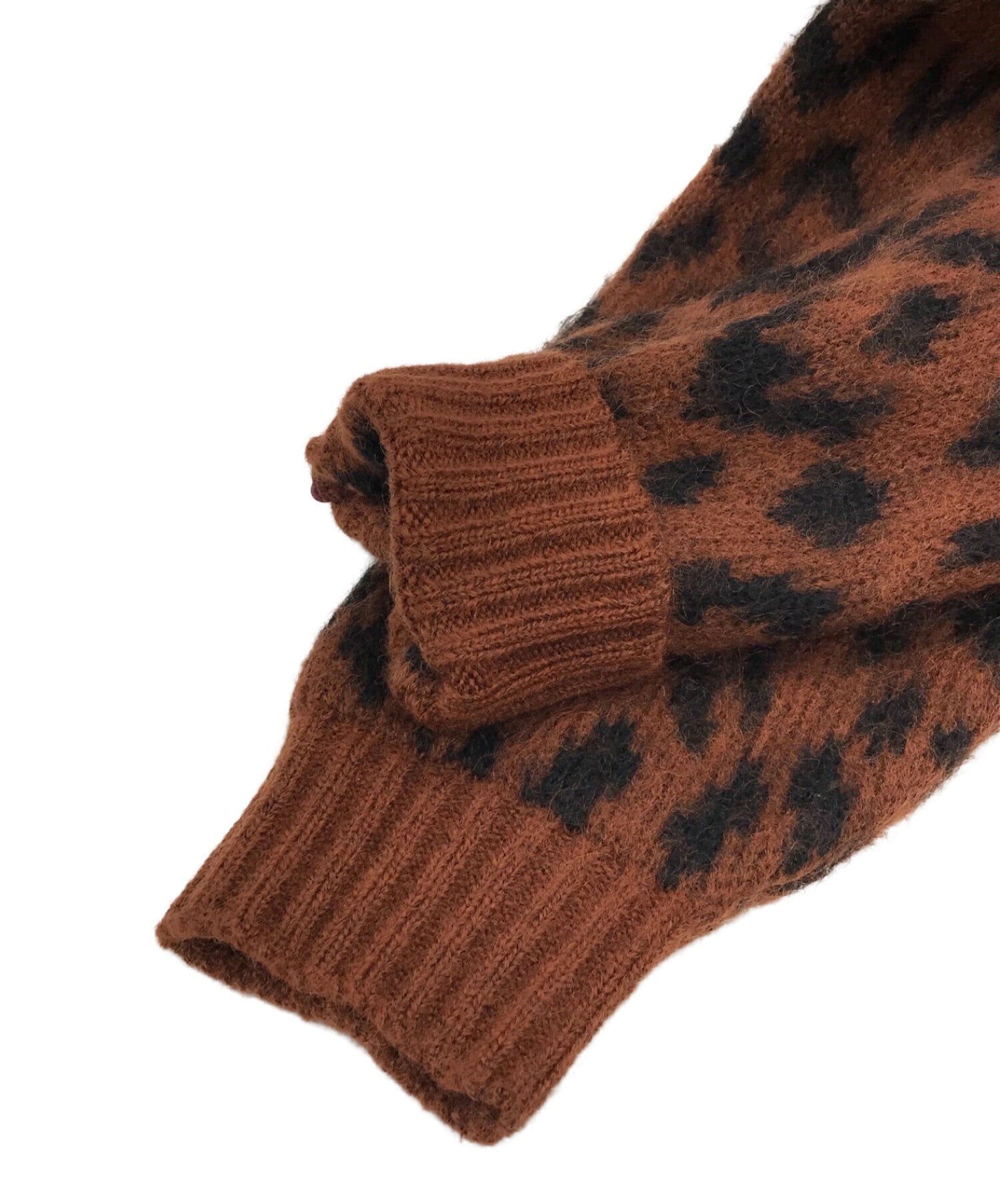 [Pre-owned] WACKO MARIA LEOPARD HEAVY MOHAIR CARDIGAN