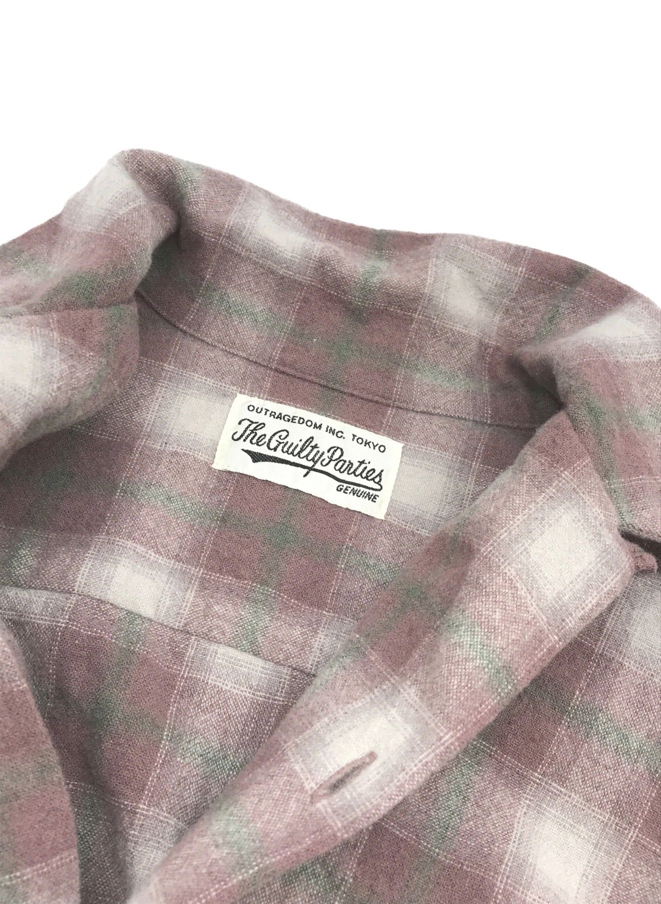 [Pre-owned] WACKO MARIA Open collar check wool shirt