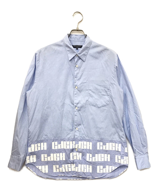 [Pre-owned] COMME des GARCONS HOMME Striped logo print shirt HF-B010