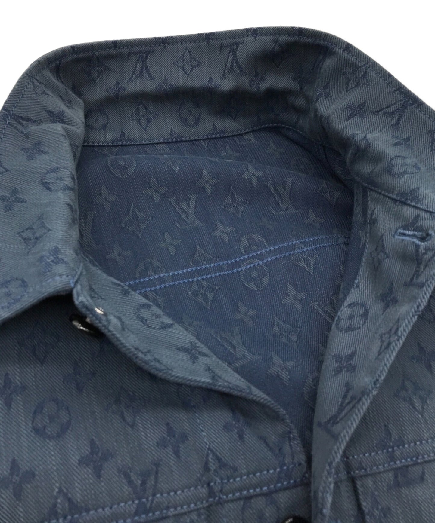 Louis Vuitton LOUISVUITTON Size: 54 23SS RM2319 TC6 HOA02W Monogram  Tailored Denim Jacket