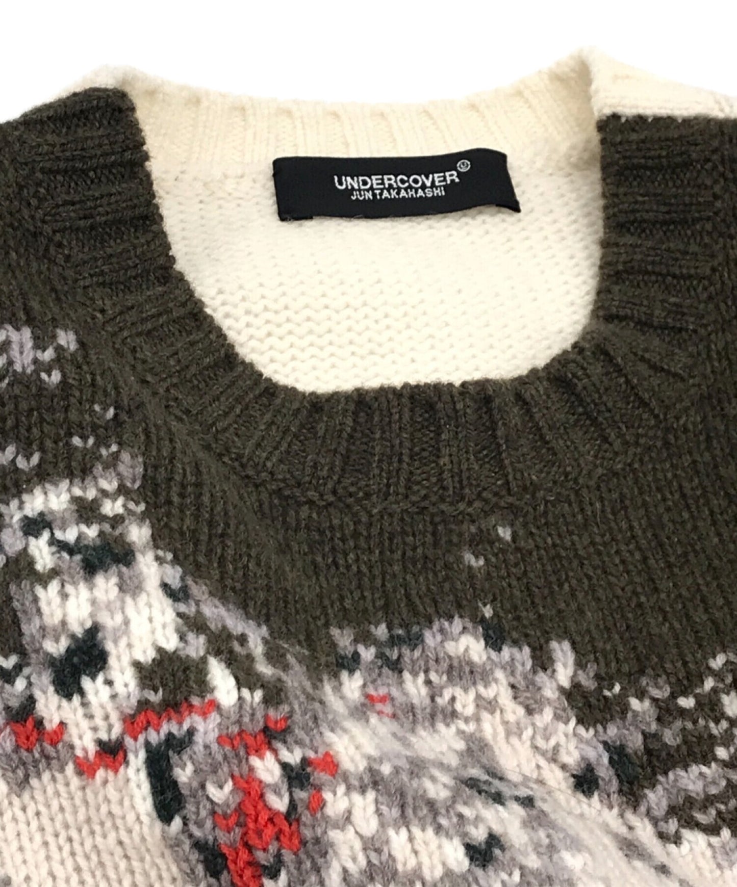 [Pre-owned] UNDERCOVER Patch collage knit UC2A1903-1