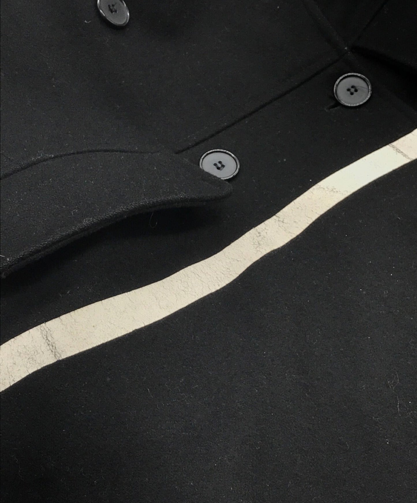 [Pre-owned] HELMUT LANG painted-line melton coat